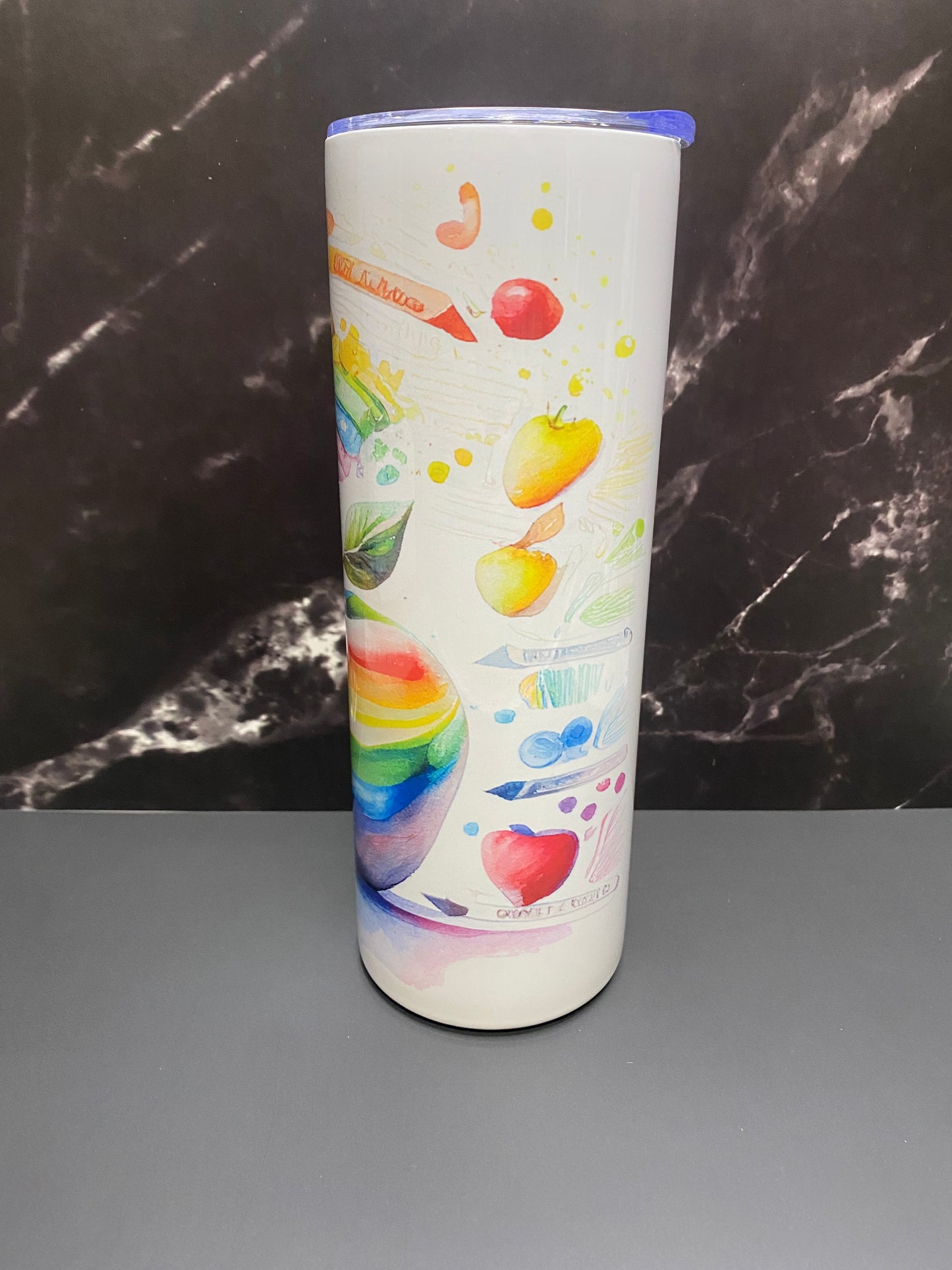 Colorful Rainbow Teacher Life - 20oz Tumbler Cup