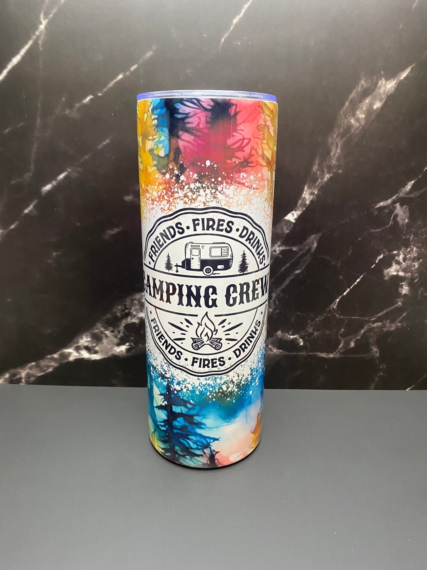 Watercolor Camping Crew - 20oz Tumbler Cup